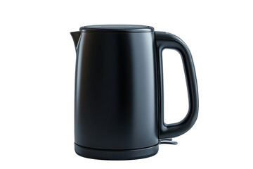 Sleek black cordless electric kettle perfect for modern kitchens elegant design against a on transparent background