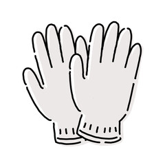 シンプルな軍手をイメージしたイラスト
