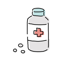 シンプルな薬をイメージしたイラスト素材