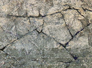 Cracked concrete surface showing signs of age and distress