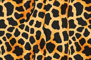 Fototapeta premium Giraffe skin texture isolated. Close-up giraffe pattern. Wild Animal fur. Giraffe spots. Realistic giraffe skin. Giraffe design texture. Detailed giraffe skin close-up. Wild Animal texture.