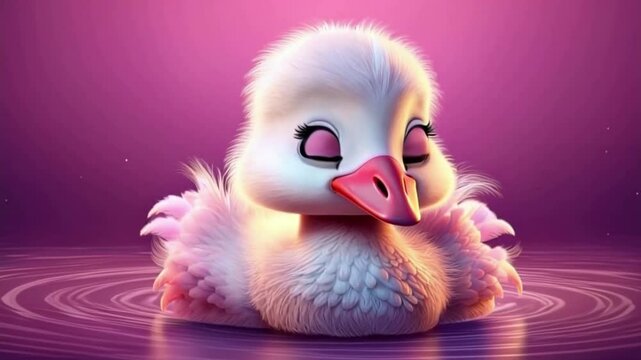 Niedlicher kleiner Schwan
