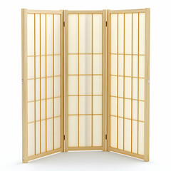 Light Wood Japandi Screen Divider With 3 Panels