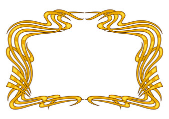 Frame in art nouveau style. Decorative geometric element.