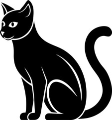 black cat vector illustration