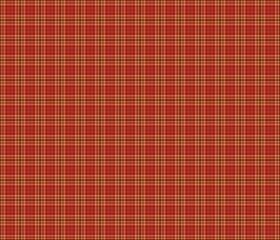 Red plaid gingham, scottish tartan texture, grid graph paper with rhombus squares pattern, picnic napkin and curtain tablecloth, vector seamless geometric checkered fabric
