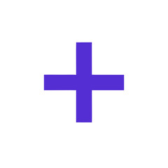 purple cross isolated