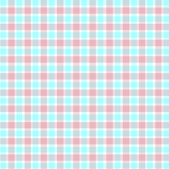 Pink and green plaid gingham, scottish tartan texture, grid graph paper with rhombus squares pattern, picnic napkin and curtain tablecloth, vector seamless geometric checkered fabric