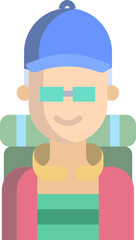 tourist Illustration on a white background     