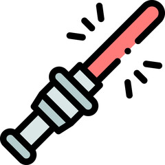 Traffic control Illustration on a white background     