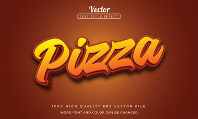 Pizza text effect editable