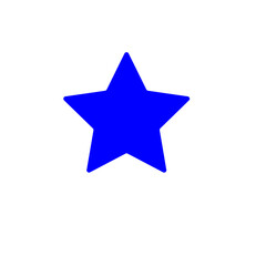 blue star on white background