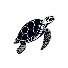 tortoise silhouette logo vector line art logo design