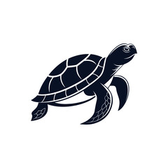 tortoise silhouette logo vector line art logo design
