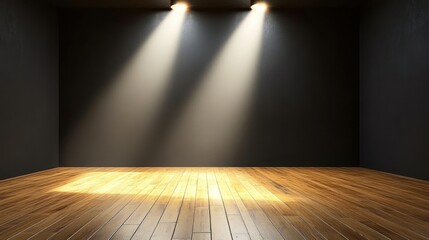 Empty stage with spotlight