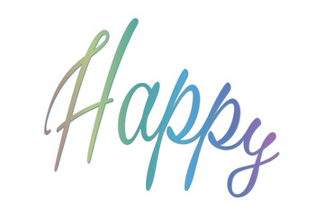 Happy（幸せ）の文字のベクター素材
