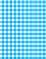 Blue plaid gingham, scottish tartan texture, grid graph paper with rhombus squares pattern, picnic napkin and curtain tablecloth, vector seamless geometric checkered fabric