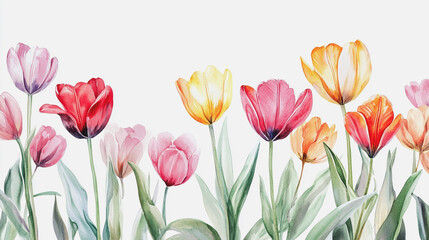 Fototapeta premium Elegant wedding invitation card background . Minimal hand painted watercolor botanical flowers texture template background. Design for wedding, vip cover, poster, rsvp moderncard.Valentine's Day