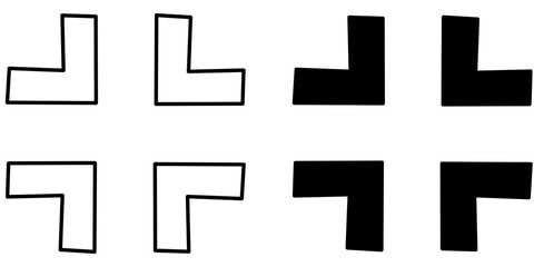 Obraz premium Full Screen Icon Outline Glyph Style - Maximize, Display, Interface