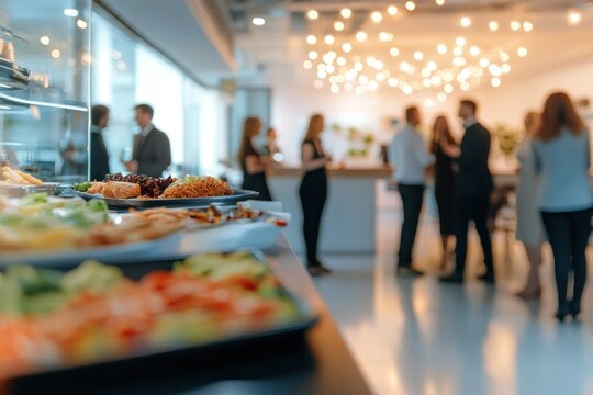 Corporate Event Catering: Delicious Food and Festive Atmosphere