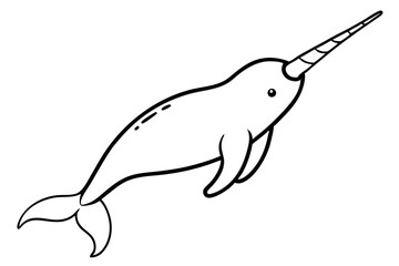 Obraz premium Modern Narwhal Vector