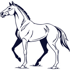silhouette horse image on white background


