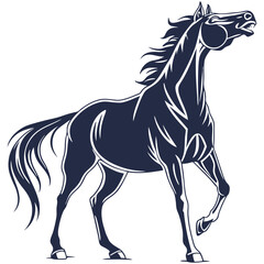 silhouette horse image on white background


