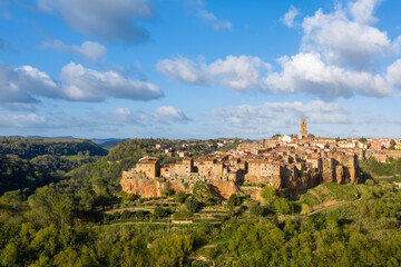 Pitigliano, a historical hilltop town in Southern Maremma, Tuscany, Italy