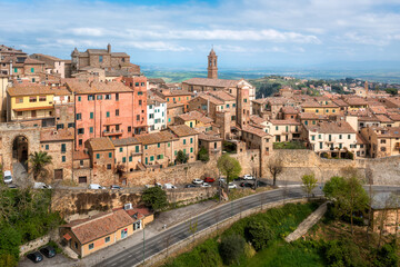 Medieval Montepulciano hill town in Tuscany, Italy