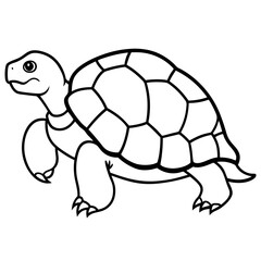Minimalist Tortoise Line Art Vector, 
