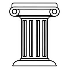 greek column isolated