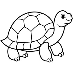 Minimalist Tortoise Line Art Vector, 