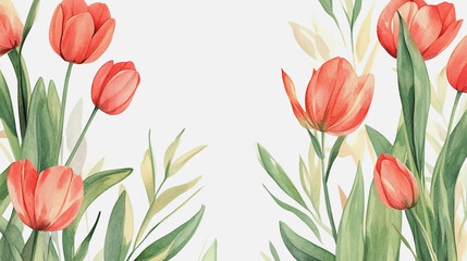 Obraz premium Elegant wedding invitation card background . Minimal hand painted watercolor botanical flowers texture template background. Design for wedding, vip cover, poster, rsvp moderncard.Valentine's Day