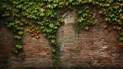 rustic ivy on wall