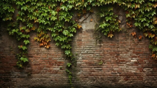 rustic ivy on wall