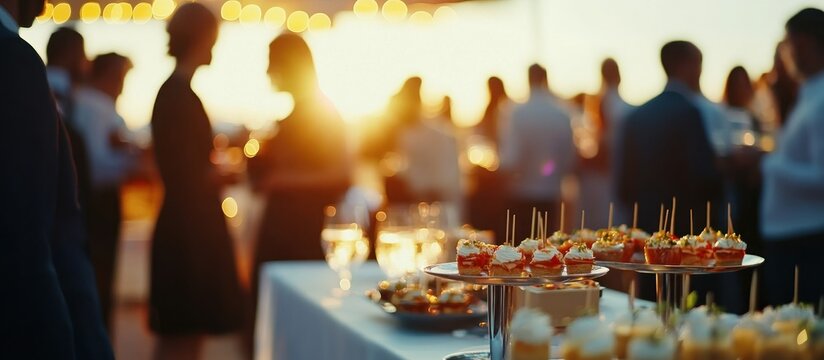 Golden Hour Celebration: Exquisite Canap?s at a Sunset Cocktail Party