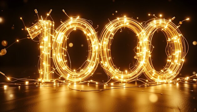 Dazzling thousand with luminous strings for special occasion brilliance