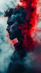 Fototapeta premium Dramatic Smoke Portrait