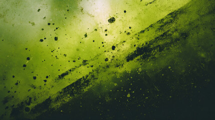 Abstract green and dark pattern with spots and lines creating an interesting visual texture art