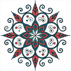 Naklejka premium mandala on white background