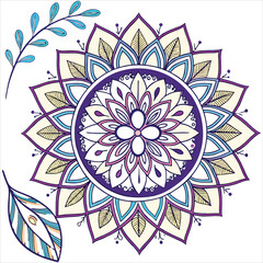mandala on white background


