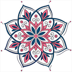 mandala on white background


