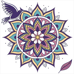 mandala on white background



