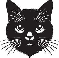 Fototapeta premium A silhouette cat face
