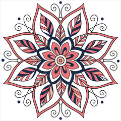 mandala on white background


