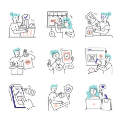 Set Of Shopping And commerce 1