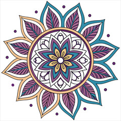 mandala on white background


