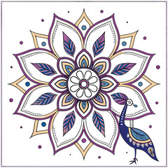 mandala on white background