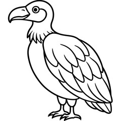 Obraz premium Minimalist Vulture Line Art Vector