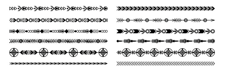 Border line, divider vector set, decorative floral ornamental elements design, swirl patterns vintage set graphic illustrations, embellishment isolated art collection vector